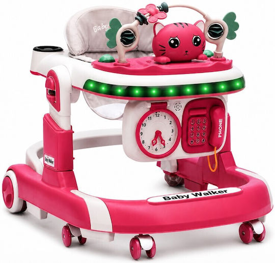 ForAll Baby Walker with Music for 6+ Months Fuchsia