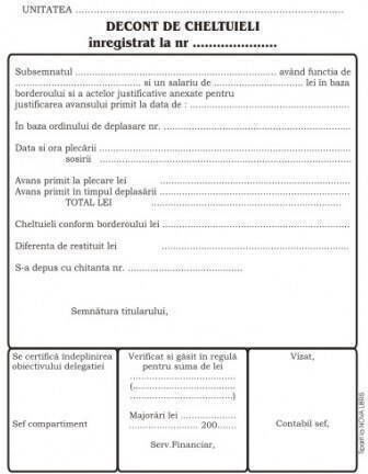 Formulare Tipizate Expense Reimbursement Forms A5 Format 100 Sheets Book