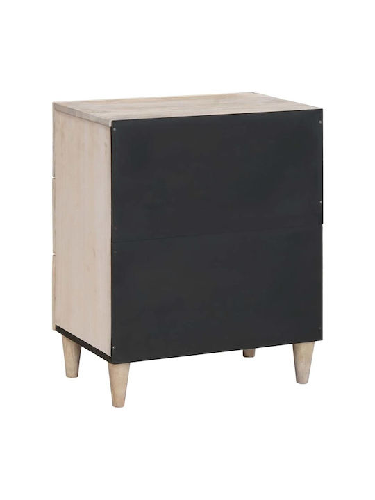 Κομοδίνο Ξύλινο Μπεζ 50x33x60cm