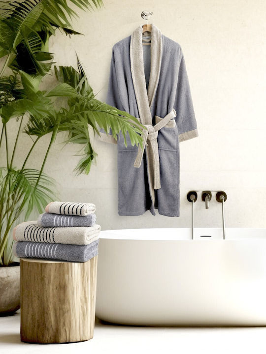 Nima Σετ Πετσέτες Μπάνιου 3τμχ Niva Beige Βάρους 450gr/m²