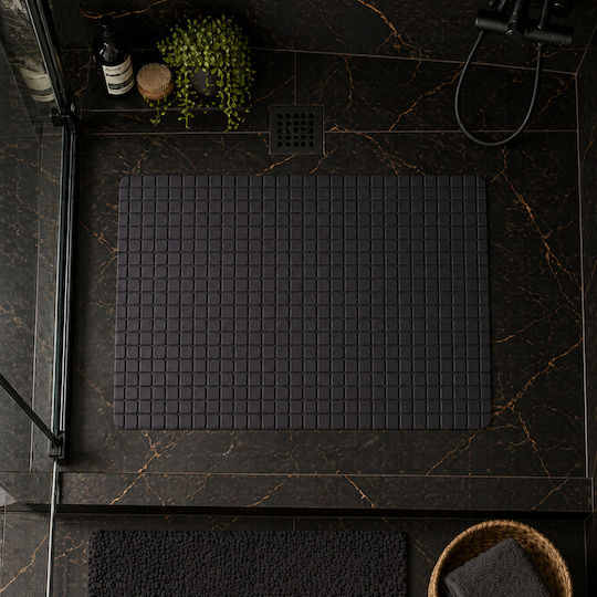 MRShome Covoare Antiderapante Cada De Baie Cu Ventuze Negru 39x69cm