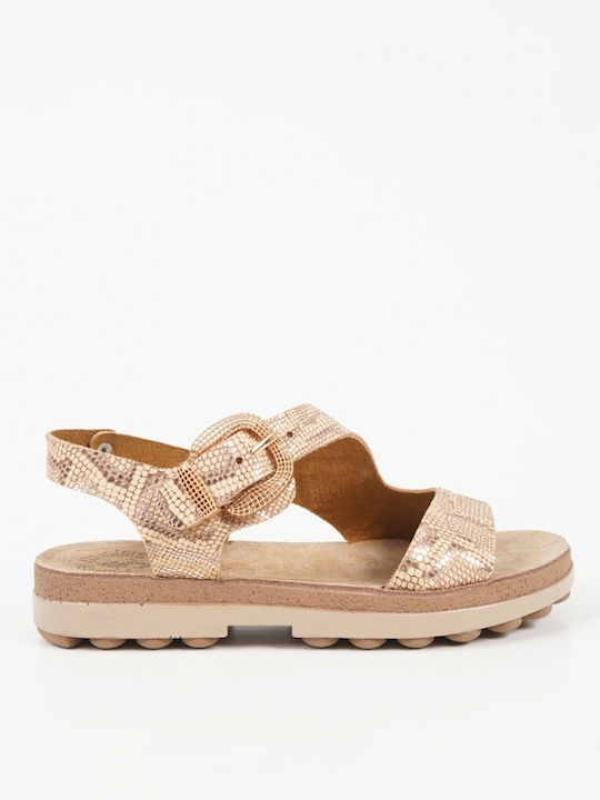 Leather Women's Anatomic Gold Sandals