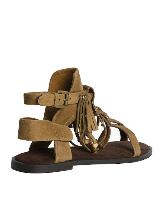 Women's Flat Sandals Brown