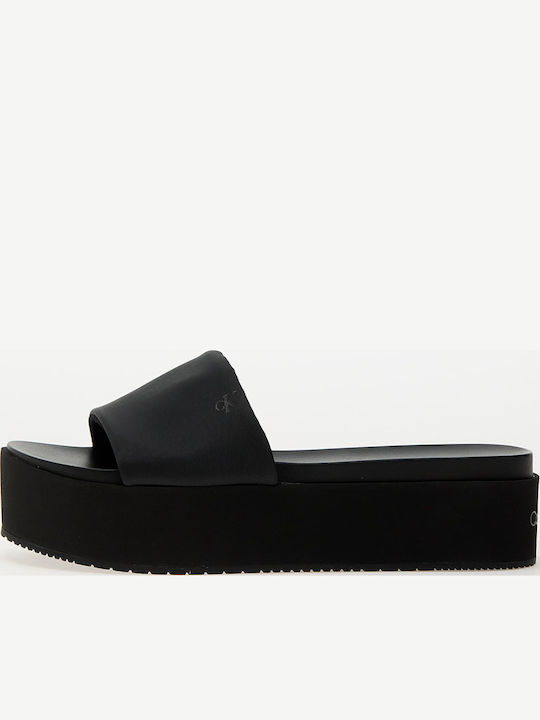 Flache Sandalen für Damen Flatforms in Schwarz Farbe