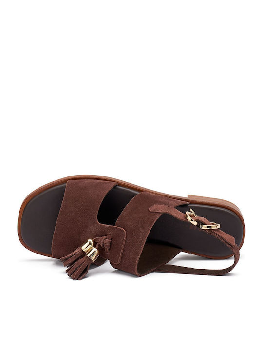 Sandale Casual Damă Din Piele Maro