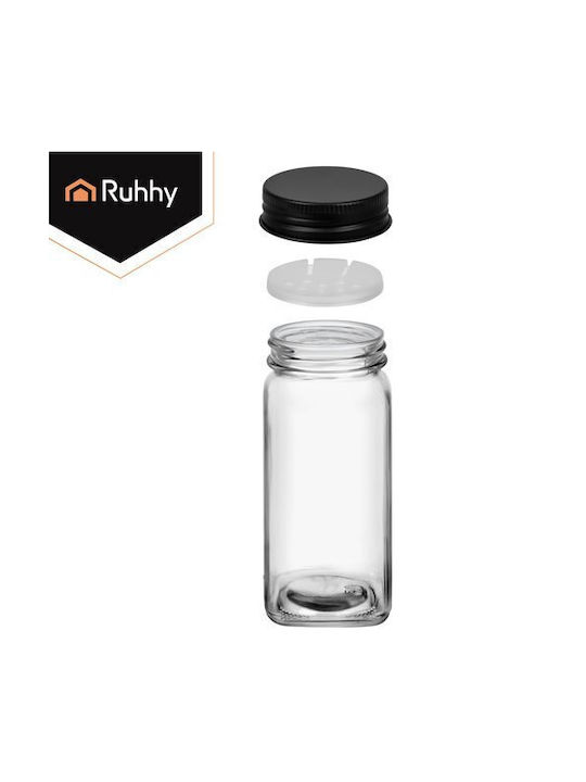Ruhhy Spice Jars Glass 24 Pieces