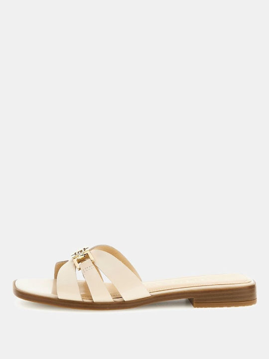 Women's Flat Sandals in Ecru Color