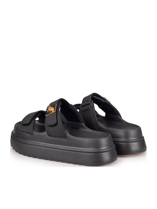 Women's Flat Sandals in Black Color