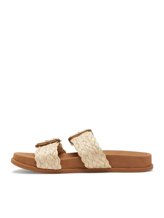 Into Summer Flache Sandalen für Damen in Beige Farbe