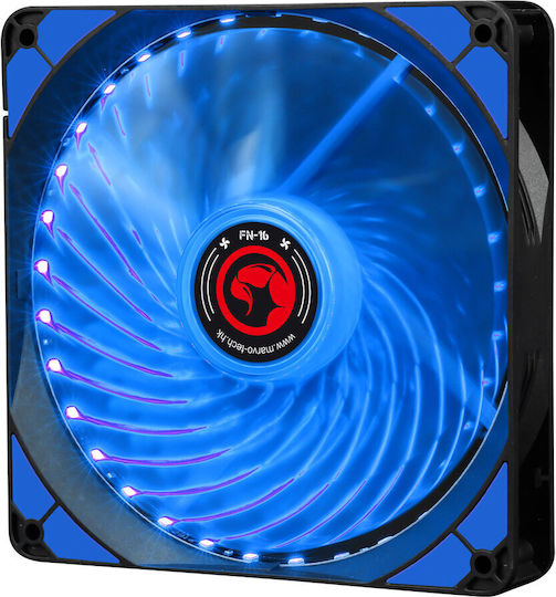 Marvo FN-16 Ventilator pentru Carcasa 140mm cu Iluminare Albastră Albastru