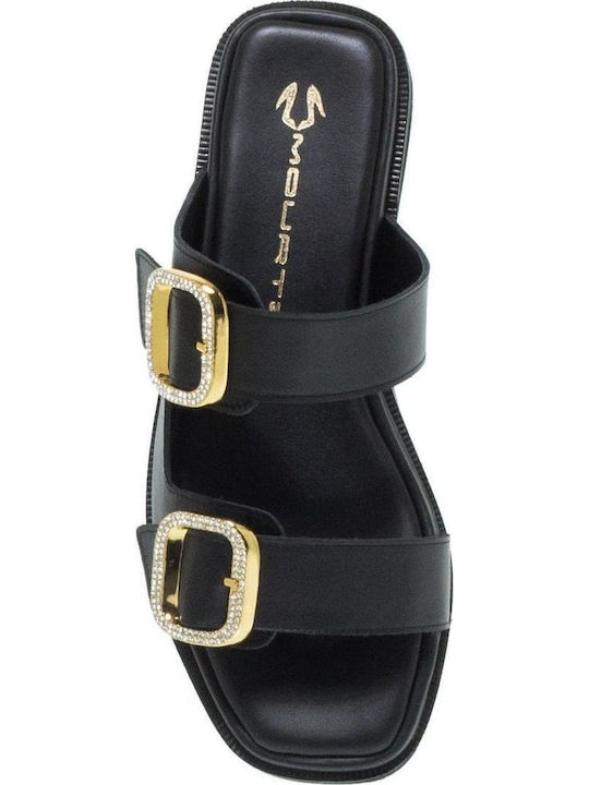 Sandale Casual Damă Din Piele Negre