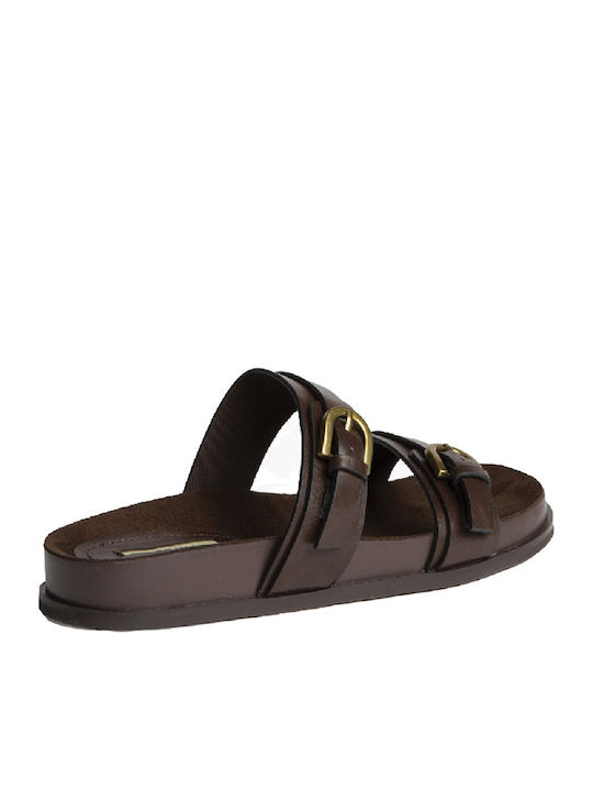 Γυναικεία Ανατομικά Σανδάλια Dark Brown Regular Fit