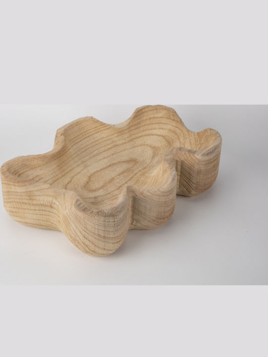 Dekorative Platte Hölzernes Beiges 33x24x9cm Dekorative Platte Hölzernes Beiges 33x24x9cm