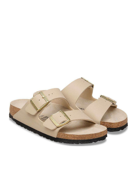 Birko-flor Γυναικεία Σανδάλια Μπεζ Regular Fit