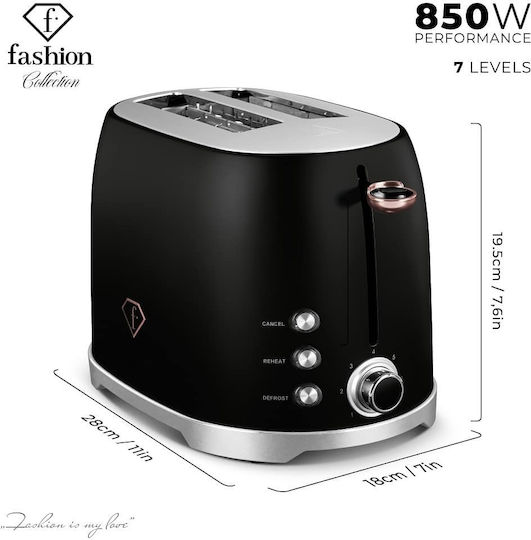 Berlinger Haus Φρυγανιέρα 2 Θέσεων 850W Μαύρη
