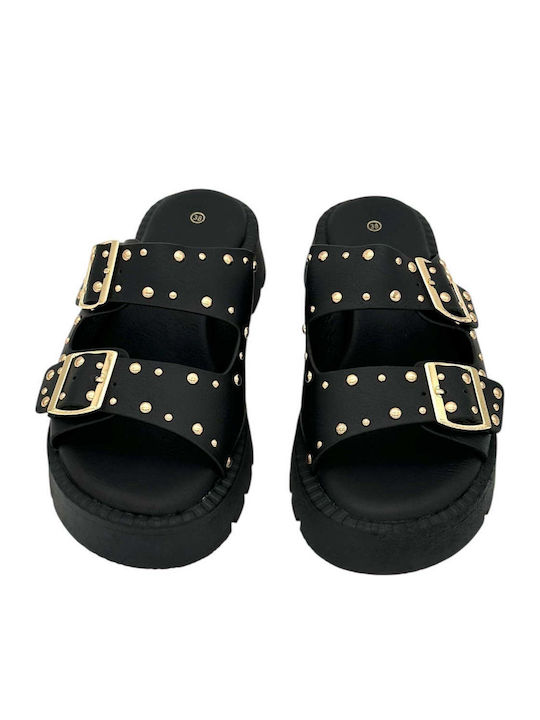Γυναικεία Σανδάλια Flatforms Μαύρα