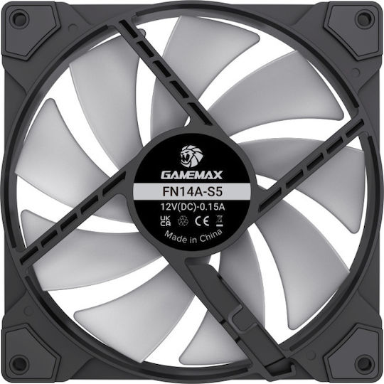 GameMax FN14A-S5 Case Fan 140mm (1400rpm) με ARGB Φωτισμό