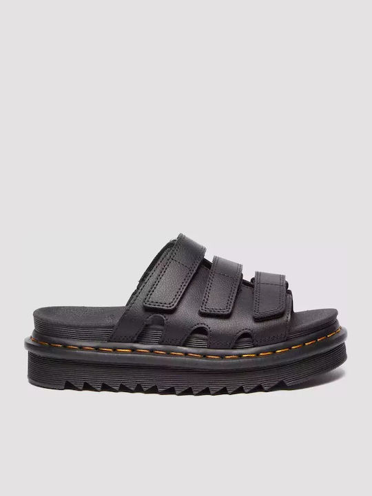 Raine Leder Flache Sandalen für Damen in Schwarz Farbe