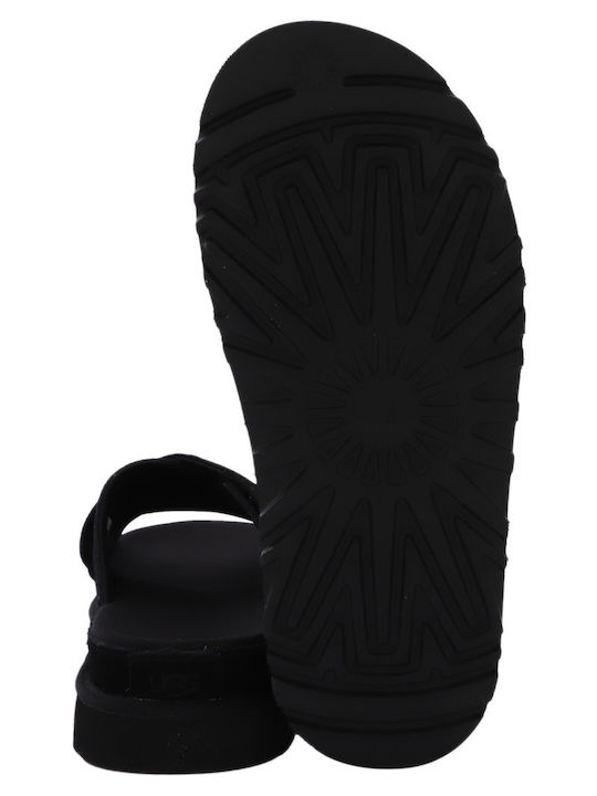 1137910 Women's Flat Sandals Flatforms in Black Color