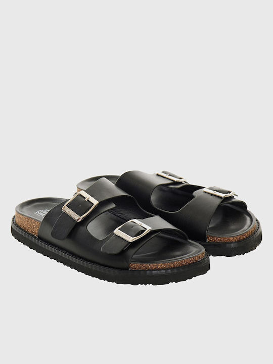 Women's Flat Sandals in Black Color