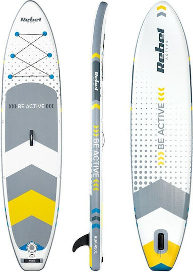 Rebel Active RBA-4500 Надуваема SUP Дъска с Дължина 3.05m Бяла