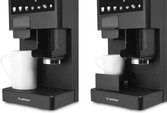 Catler Kaffeekapselmaschine für Nespresso mit Milchaufschäumer Schwarz