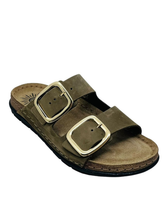 Leather Women's Anatomic Sandals Khaki