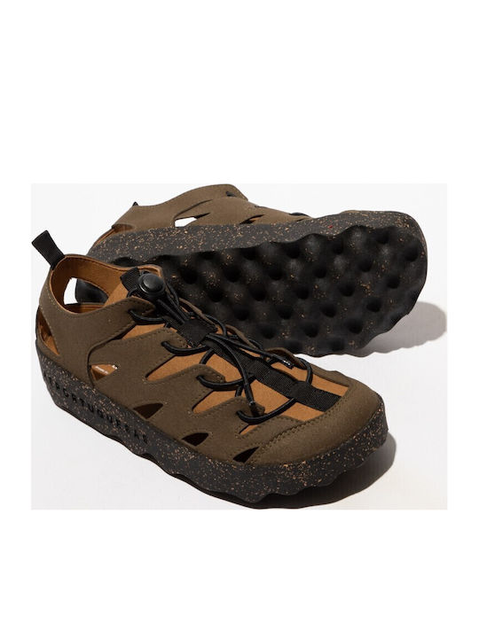 Men's Sandals in Tabac Brown Colour