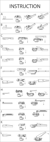 18 Zoll 45 Cm Autoscheibenwischer Universell 10 Adapter Gummi Blade Einfache Installation