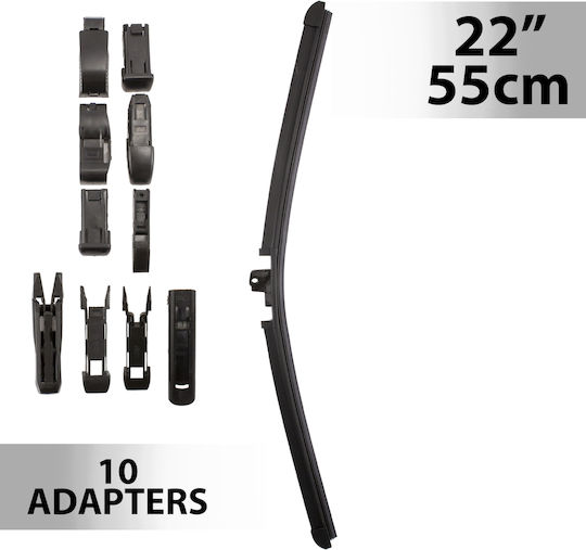 22 Zoll 55 cm Autoscheibenwischer Universell 10 Adapter Gummi Blade Einfache Installation