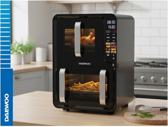 Daewoo Air Fryer cu Wi-Fi și Două Coșuri Detașabile 12l Negru DAF2X1100UDB