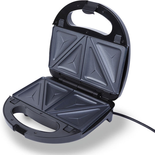 Aparat pentru Sandwich-uri cu Plăci Detașabile Antiaderente pentru 2 Sandvișuri 800W Negru