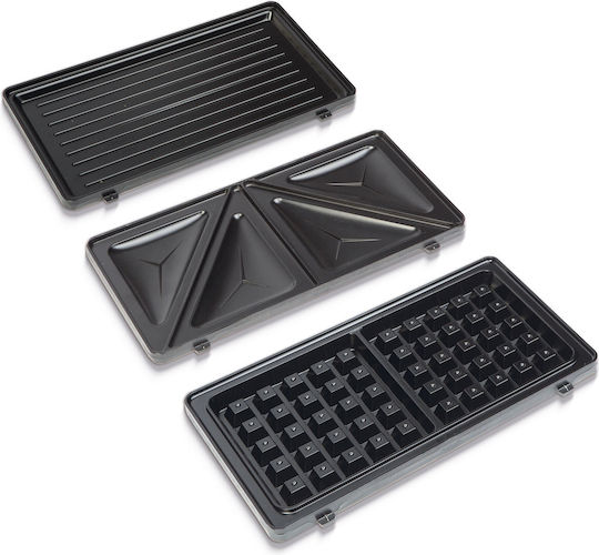 Aparat pentru Sandwich-uri cu Plăci Detașabile Antiaderente pentru 2 Sandvișuri 800W Negru