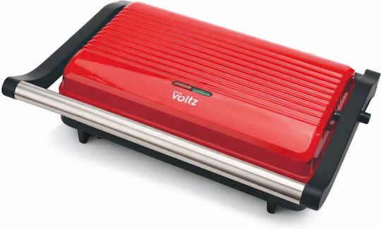 Voltz Tostieră Grătar 1000W Roșie