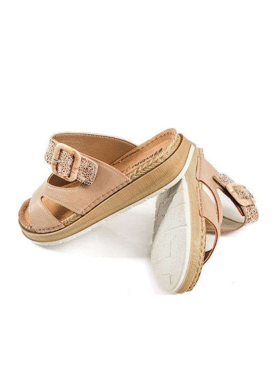 Women's Flat Sandals Anatomic in Beige Color