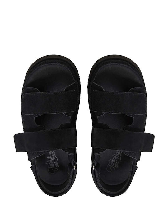 Women's Flat Sandals in Black Color