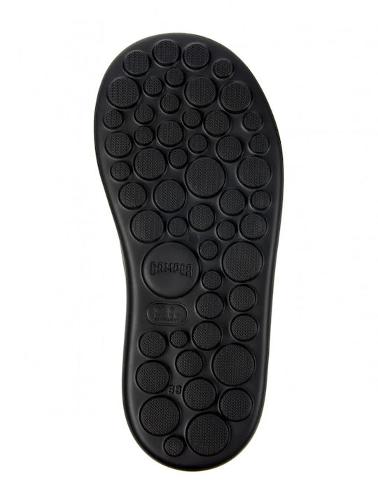 Twins Leather Women's Flat Sandals in Black Color