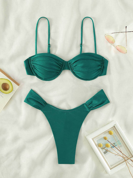 Set Bikini Brazil Τιρκουάζ
