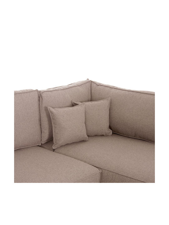 Saffira Colțar Canapea Pat cu Colțul din Dreapta și Spațiu de Depozitare Bej 270x112x100cm