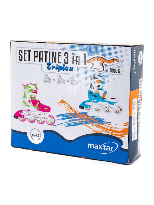 Maxtar Inline Αυξομειούμενα Rollers Ροζ Παιδικά