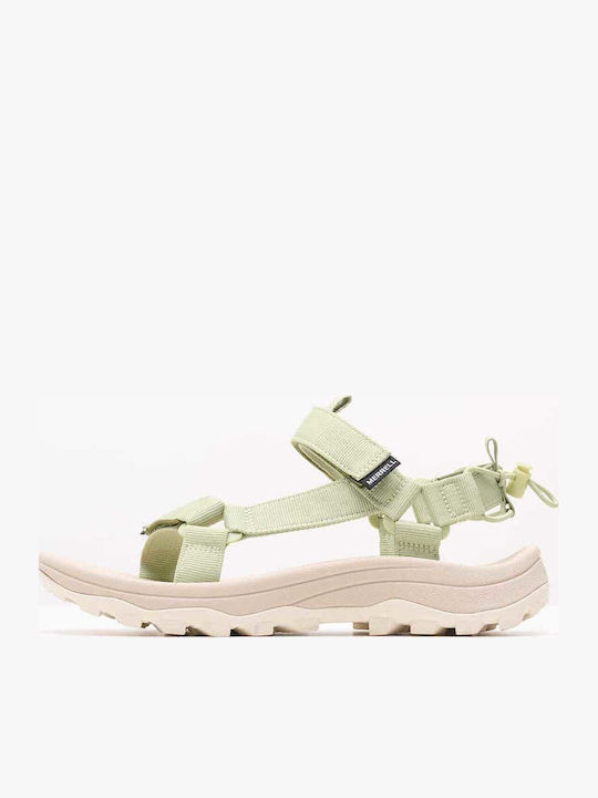 Women's Flat Sandals in Green Color