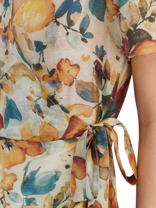 Rochii Midi de Seara Wrap-Around Multicolore