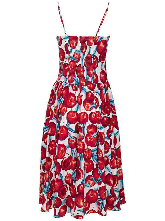 Sommer Midi Damenkleid Kirsche