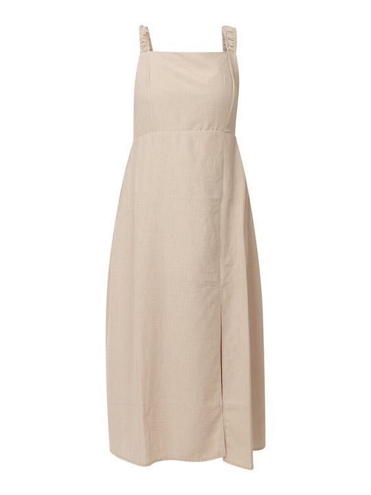 Sommer Maxi Damenkleid Beige