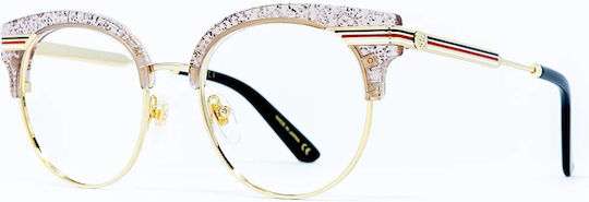 Gucci Women's Metal Eyeglass Frame Silver GG0285O 003