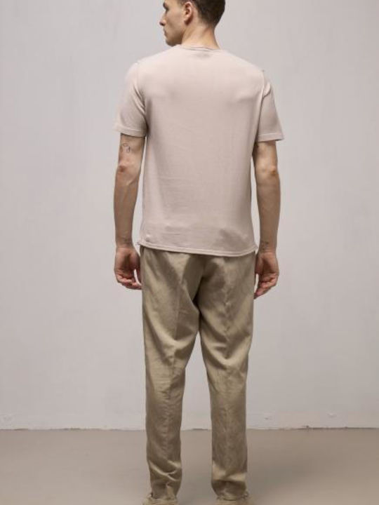 Short Sleeve Beige Blouse