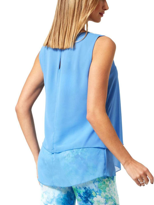 Bluza Damă Fără Mâneci Albastru Deschis Ltblue