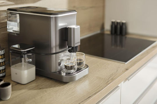 Gorenje Αυτόματη Μηχανή Espresso 1350W Πίεσης 20bar για Cappuccino με Μύλο Άλεσης Γκρι GFACM20S