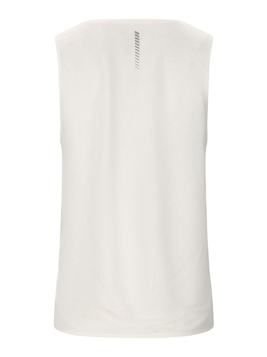Damen Sport Top Ärmellos mit Netz Weiß