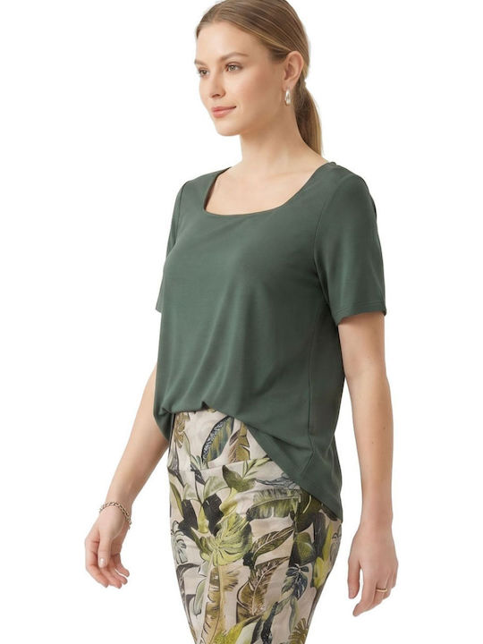 Women's Blouse Short Sleeve Khaki